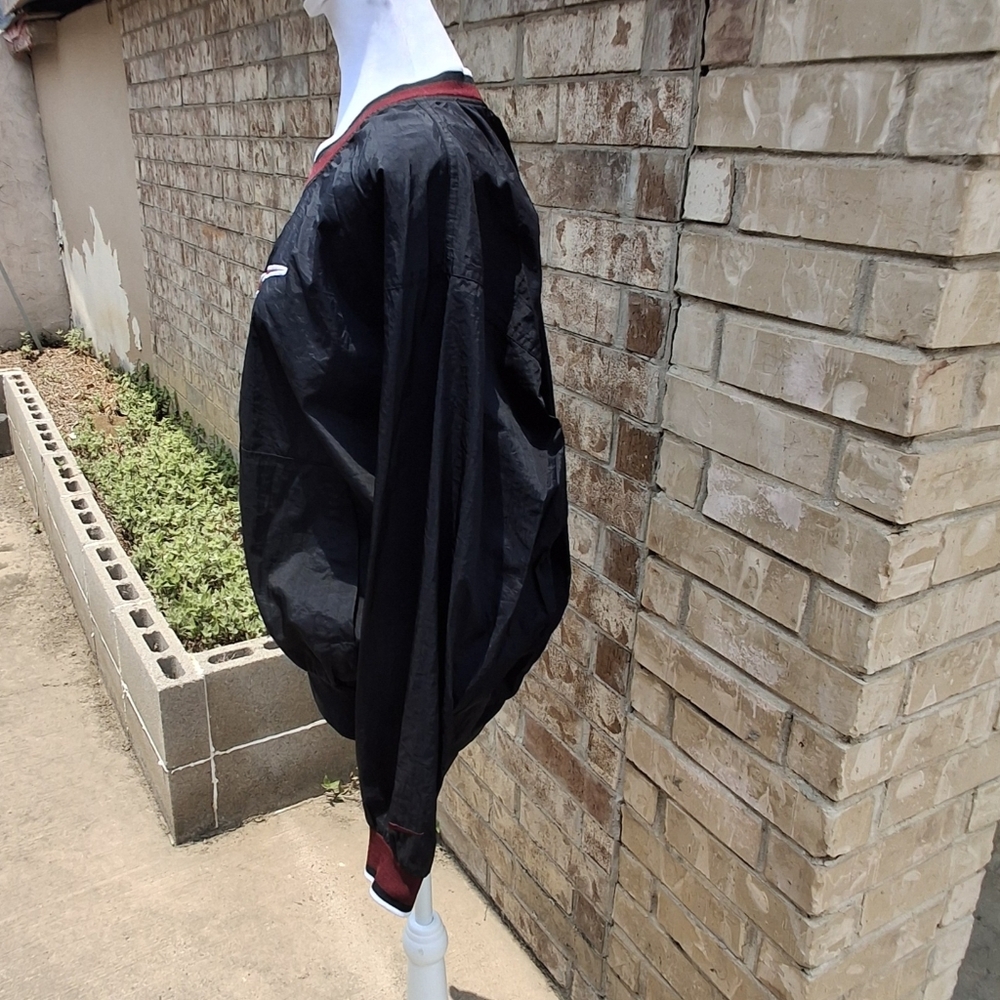 Vintage Nike Black Nylon Long Sleeve Pullover Windbreaker Top   Unisex Size XL - Picture 5 of 16